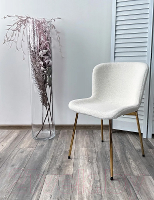 Стул M-City Riya / 629M04961 (UF992-01 белый Teddy/золото)