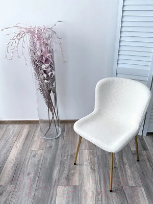 Стул M-City Riya / 629M04961 (UF992-01 белый Teddy/золото)