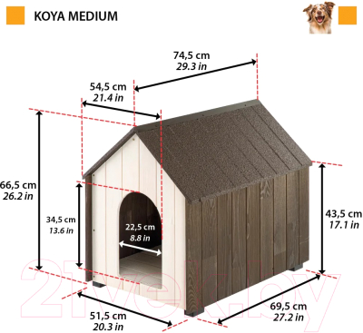 Будка для собак Ferplast Koya Medium / 87028200