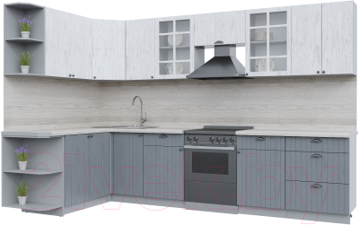 Готовая кухня Интерлиния Берес 1.7x3.2 левая - фото