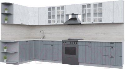 Готовая кухня Интерлиния Берес 1.7x3.8 левая - фото