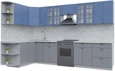 Готовая кухня Интерлиния Берес 1.7x3.3 левая - фото