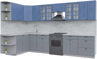 Готовая кухня Интерлиния Берес 1.7x3.4 левая - фото
