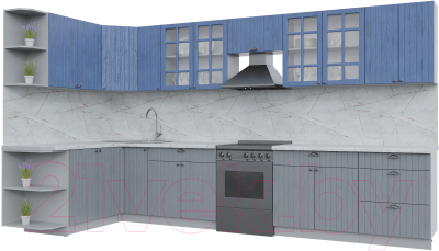 Готовая кухня Интерлиния Берес 1.7x3.7 левая - фото