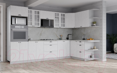 Готовая кухня Интерлиния Берес 1.68x3.0 ВТ правая