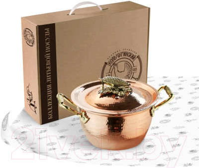 Кастрюля Кольчугинский мельхиор Кукуруза / С72108/4 (2л)