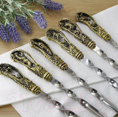 Набор шампуров Кольчугинский мельхиор Охотничий / КМ18720606