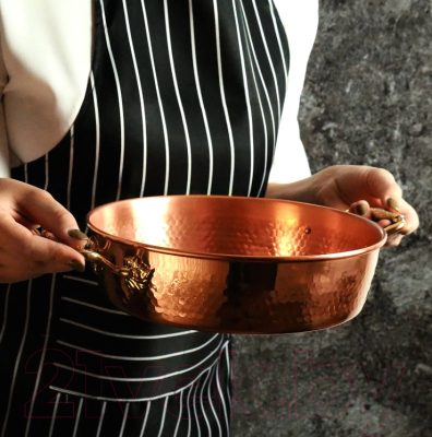 Таз для варенья Кольчугинский мельхиор Лист С95408/3 (3л)