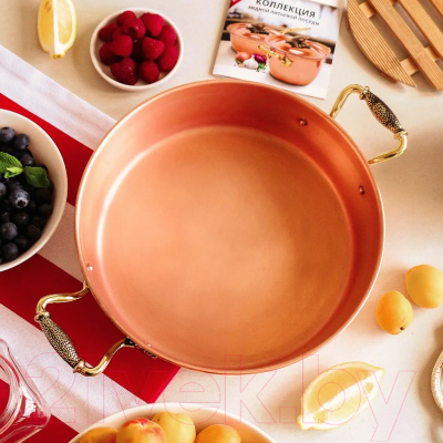 Таз для варенья Кольчугинский мельхиор Лист С95408/10 (6л)