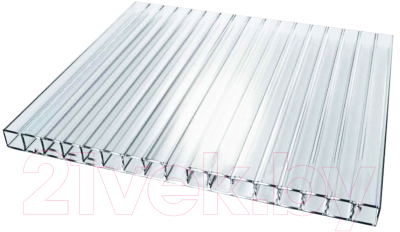 Сотовый поликарбонат TitanPlast Т10 2100x6000х4мм 0.7кг/м2 - фото