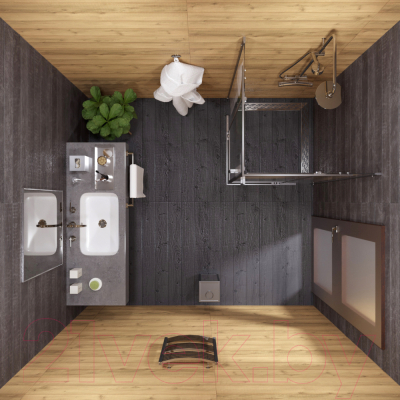 Душевой уголок Triton Каппа-Хром 90x90 (без поддона)