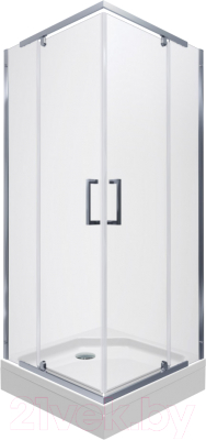 Душевой уголок Triton Каппа-Хром 90x90 (с поддоном) - фото