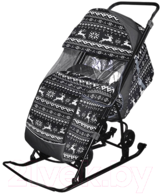 Санки-коляска GalaXy Снежинка Универсал 1 - фото