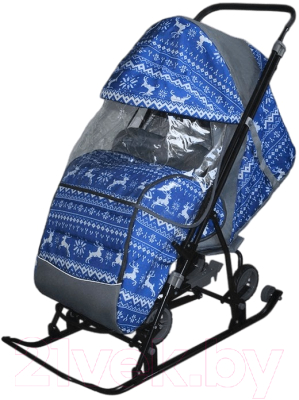 Санки-коляска GalaXy Снежинка Универсал 1 - фото
