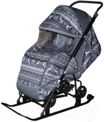 Санки-коляска GalaXy Снежинка Универсал 1 - фото