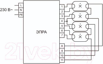 Дроссель для ламп (ЭПРА) IEK LLV418D-EBFL-4-18