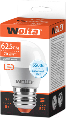 Лампа Wolta 25W45GL7.5E27