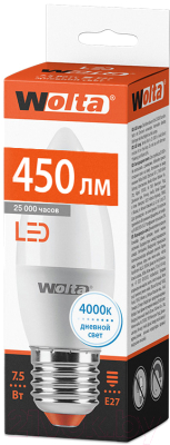 Лампа Wolta Свеча-C37 25SC7.5E27