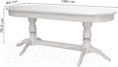 Обеденный стол Мебелик Тарун 5 (белый/серебристый)