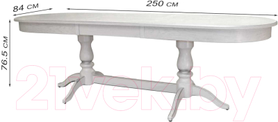 Обеденный стол Мебелик Тарун 5 (белый/серебристый)