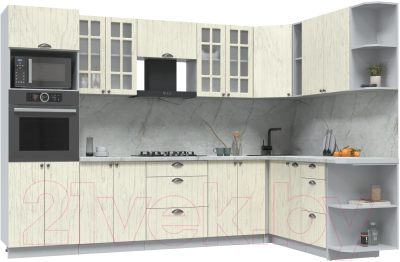 Готовая кухня Интерлиния Берес 1.88x3.0 ВТ правая - фото