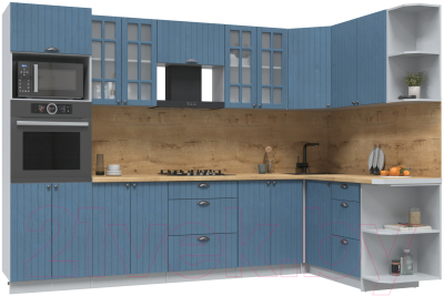 Готовая кухня Интерлиния Берес 1.68x3.0 ВТ правая - фото