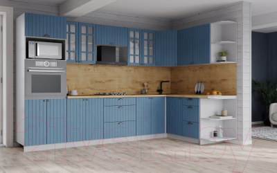 Готовая кухня Интерлиния Берес 1.68x3.0 ВТ правая