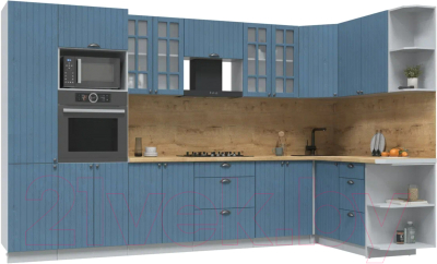 Готовая кухня Интерлиния Берес 1.68x3.4 ВТ правая - фото