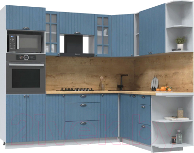 Готовая кухня Интерлиния Берес 1.88x2.4 ВТ правая - фото