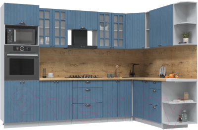 Готовая кухня Интерлиния Берес 1.88x3.0 ВТ правая - фото