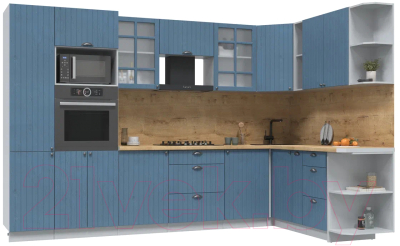 Готовая кухня Интерлиния Берес 1.88x3.2 ВТ правая - фото