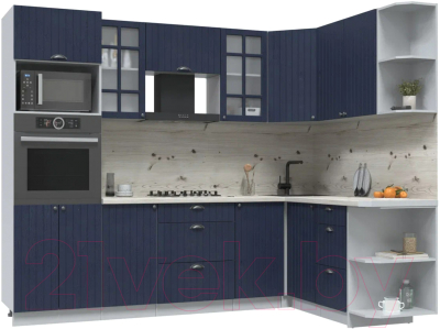 Готовая кухня Интерлиния Берес 1.68x2.6 ВТ правая - фото