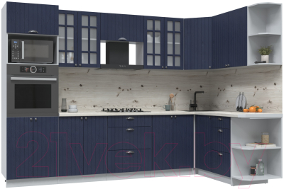 Готовая кухня Интерлиния Берес 1.68x3.0 ВТ правая - фото