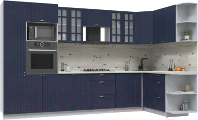 Готовая кухня Интерлиния Берес 1.68x3.4 ВТ правая - фото