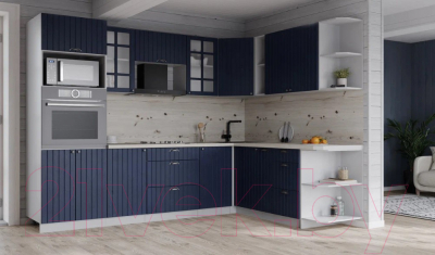 Кухонный гарнитур Интерлиния Берес 1.88x2.6 ВТ правая (дуб королевский/бискайская сосна)