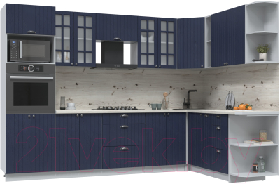 Готовая кухня Интерлиния Берес 1.88x3.0 ВТ правая - фото