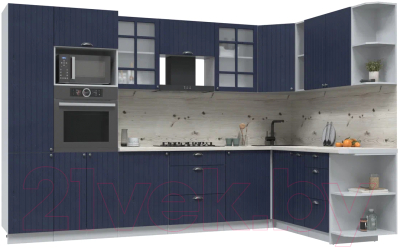 Готовая кухня Интерлиния Берес 1.88x3.2 ВТ правая - фото