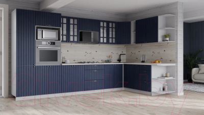 Кухонный гарнитур Интерлиния Берес 1.88x3.4 ВТ правая (дуб королевский/бискайская сосна)