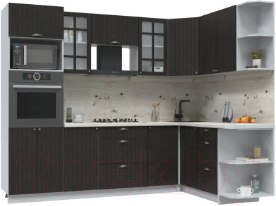 Готовая кухня Интерлиния Берес 1.68x2.6 ВТ правая - фото