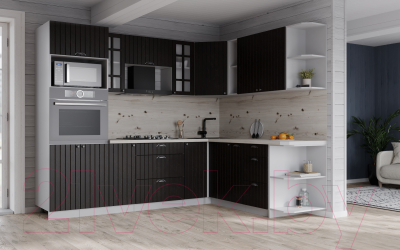 Готовая кухня Интерлиния Берес 1.88x2.4 ВТ правая