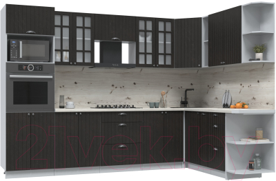 Готовая кухня Интерлиния Берес 1.88x3.0 ВТ правая - фото