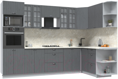 Готовая кухня Интерлиния Берес 1.68x3.0 ВТ правая - фото
