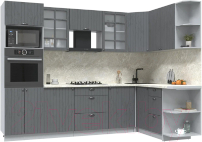 Готовая кухня Интерлиния Берес 1.88x2.8 ВТ правая - фото