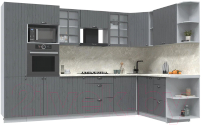 Готовая кухня Интерлиния Берес 1.88x3.2 ВТ правая - фото