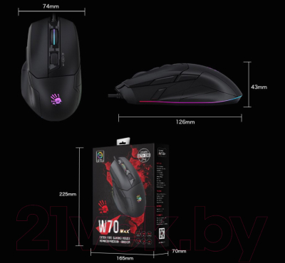 Мышь A4Tech Bloody W70 Max Panda