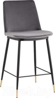 Стул барный Stool Group Мелисса / FDC9055C DARK GREY FUT-81 (велюр темно-серый) - фото