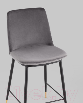 Стул барный Stool Group Мелисса / FDC9055C DARK GREY FUT-81 (велюр темно-серый)