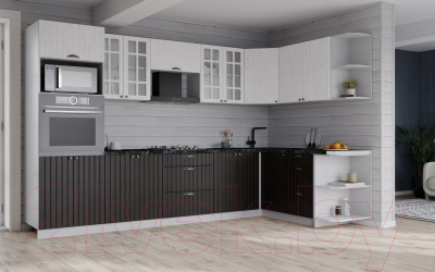 Готовая кухня Интерлиния Берес 1.68x3.0 ВТ правая