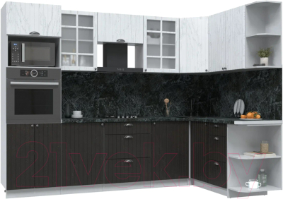 Готовая кухня Интерлиния Берес 1.88x2.8 ВТ правая - фото