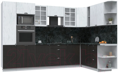 Готовая кухня Интерлиния Берес 1.88x3.2 ВТ правая - фото